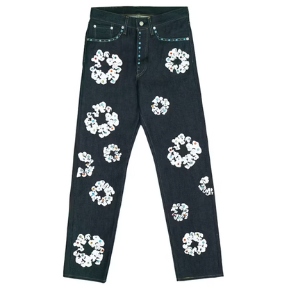 Denim Tears x Levi's 501 Cotton Rhinestone Wreath Jeans Raw