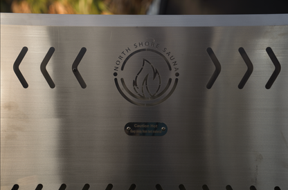 NSS 5L Black Aluminum Sauna Bucket and Ladle Set with Elegant Bamboo Handles - Mann