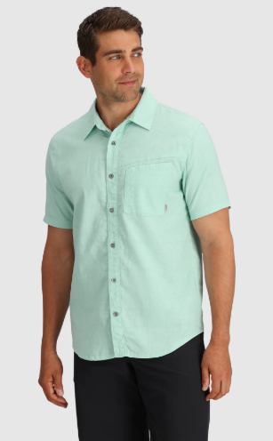 Size L Outdoor Research Weisse Button Down UPF 30 Shirt 'Calcite'