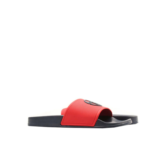 Size S Sergio Tacchini Triods Men Slides Tango Red/Navy