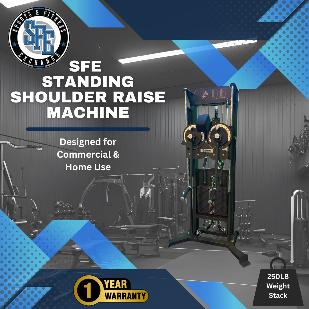 SFE Selectorized Standing Multi-Flight Shoulder Raise w/ 250lb Weight Stack