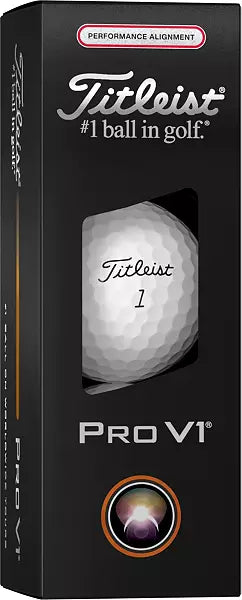 Titleist Pro V1 golf ball in black packaging, premium men's golf accessory from MANN marketplace