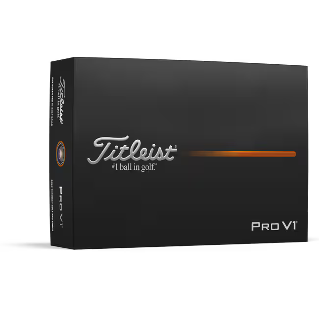 Titleist Pro V1 golf balls box with sleek black packaging, perfect for men's golf gifts