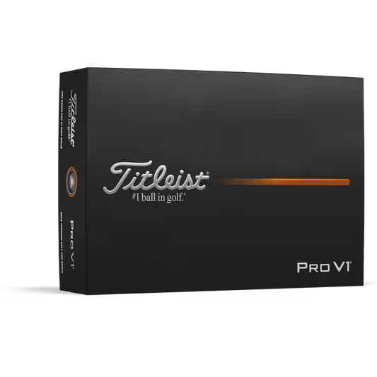 Titleist Pro V1 golf balls box with sleek black packaging, perfect for men's golf gifts