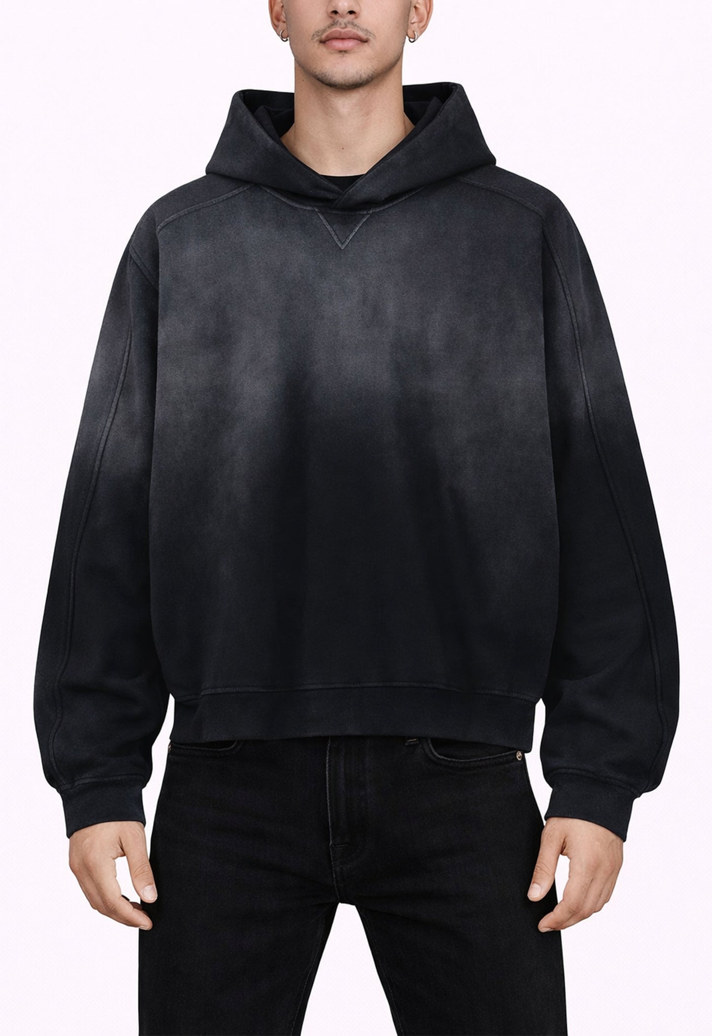 UNDEVELOPED Noir Contrast Panel Hoodie