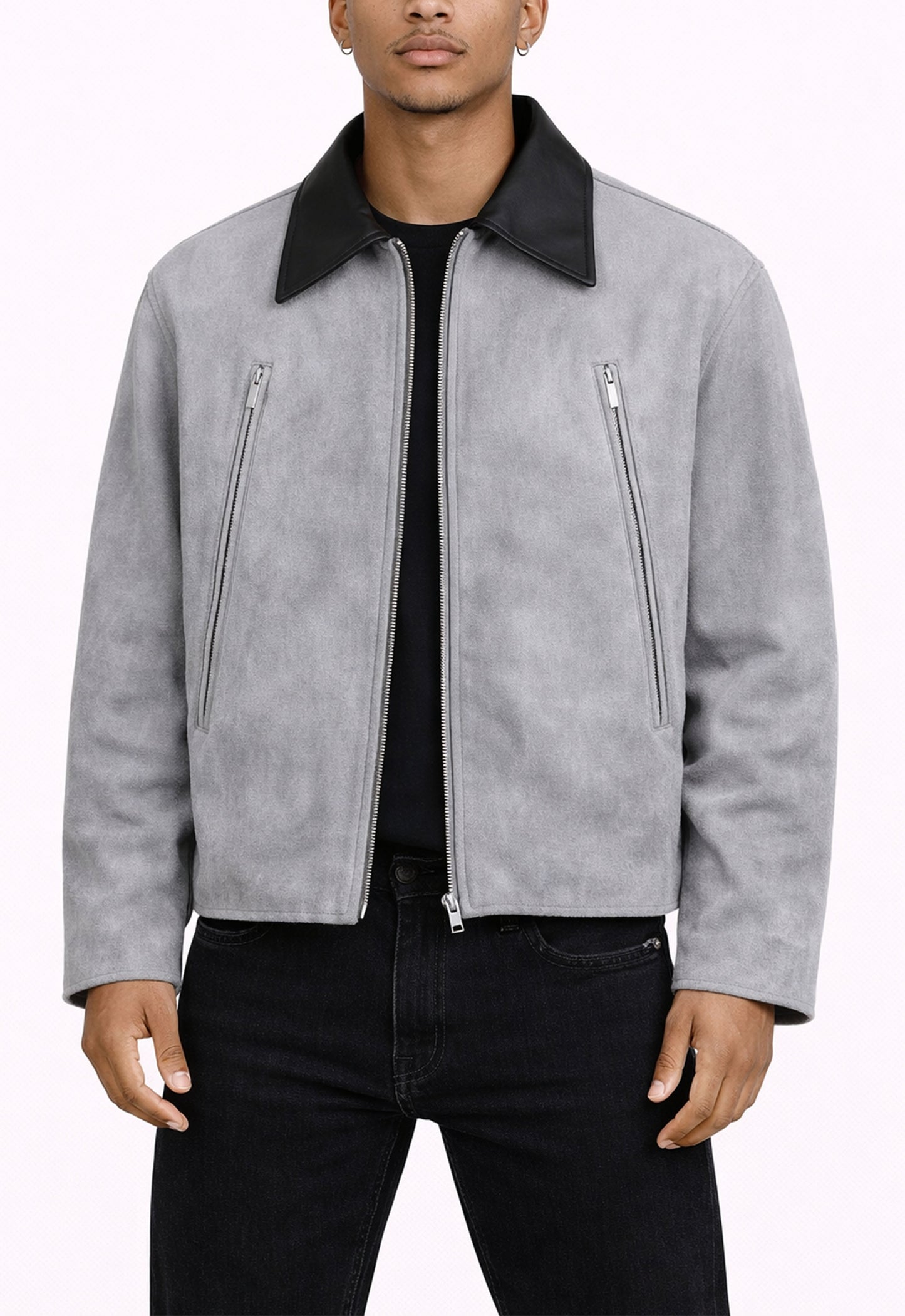 UNDEVELOPED Grey Suede Work Jacket