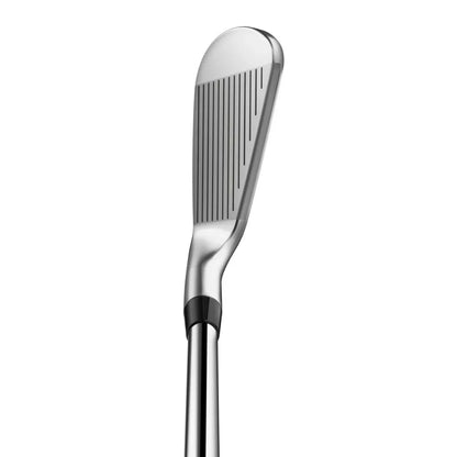 Top view of Titleist 2025 T150 iron golf club with chrome finish on white background