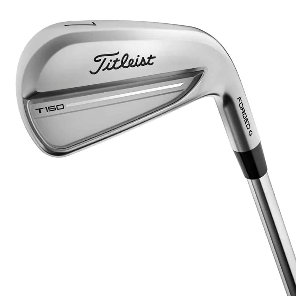Titleist T150 forged golf iron club, silver finish, men's lifestyle gear