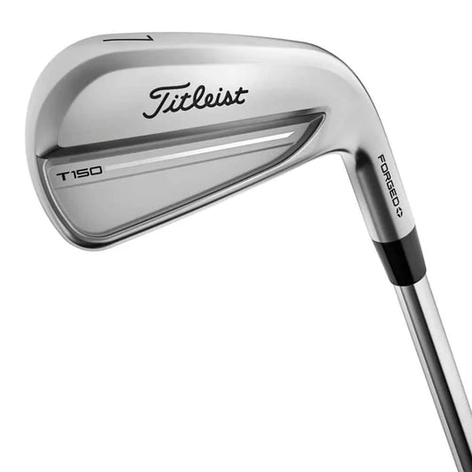 Titleist T150 forged golf iron club, silver finish, men's lifestyle gear