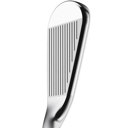 Titleist CNCPT CP-04 custom fit iron golf club head close-up, sleek silver design