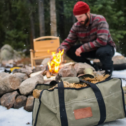 WDO Tote Shape Canvas Firewood Log Carriers