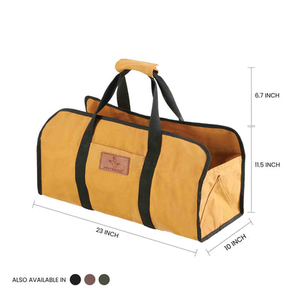 WDO Tote Shape Canvas Firewood Log Carriers