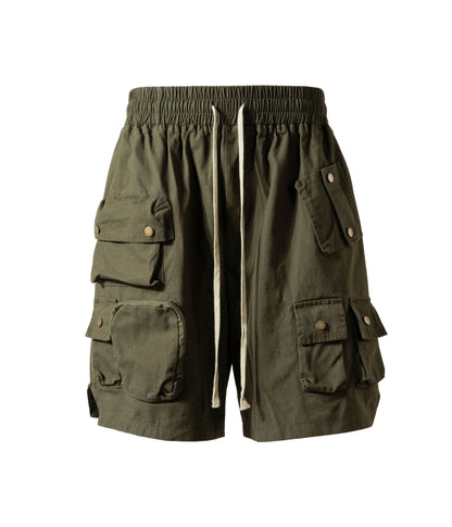 UNDEVELOPED Olive Multi Cargo Shorts