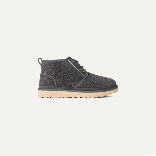 Size 10M UGG Neumel Shaggy Suede Boot 'Dark Grey'