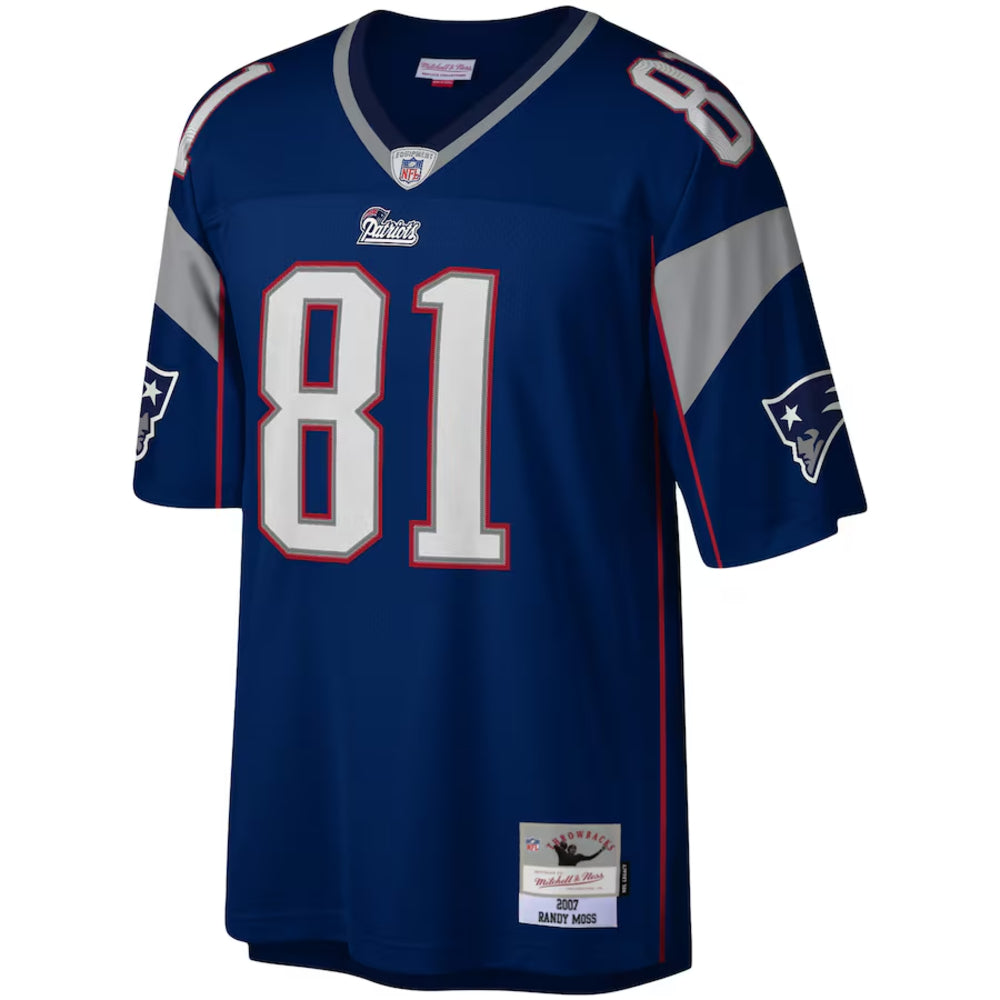 Size S New England Patriots - Randy Moss 2007 Navy Legacy Jersey