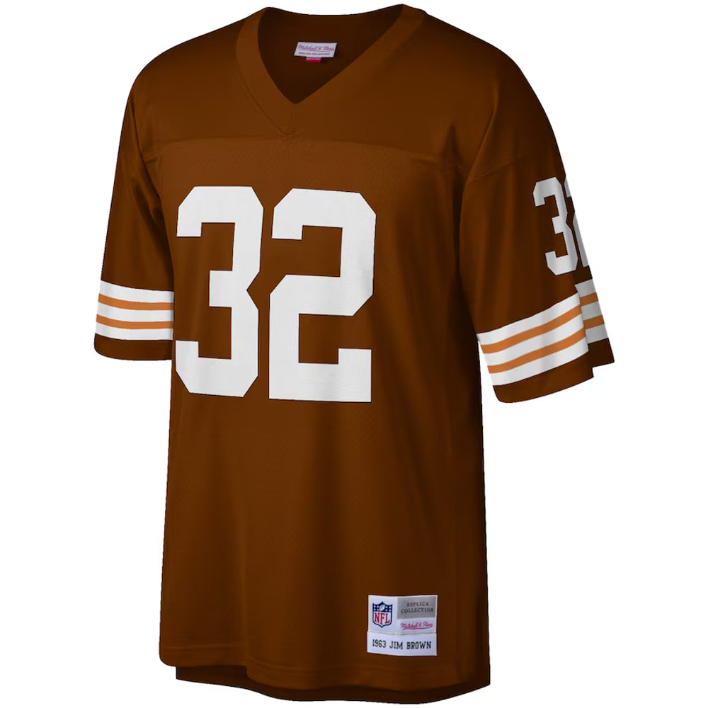 Cleveland Browns - NFL Jim Brown 1963 Brown Jersey - Mann
