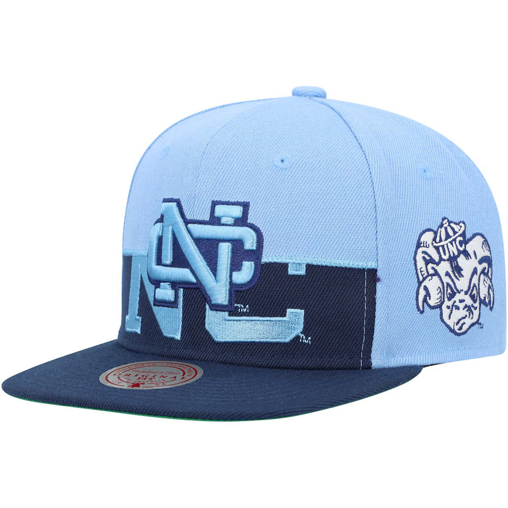 North Carolina Tar Heels - NCAA Half And Half Snapback Hat - Mann