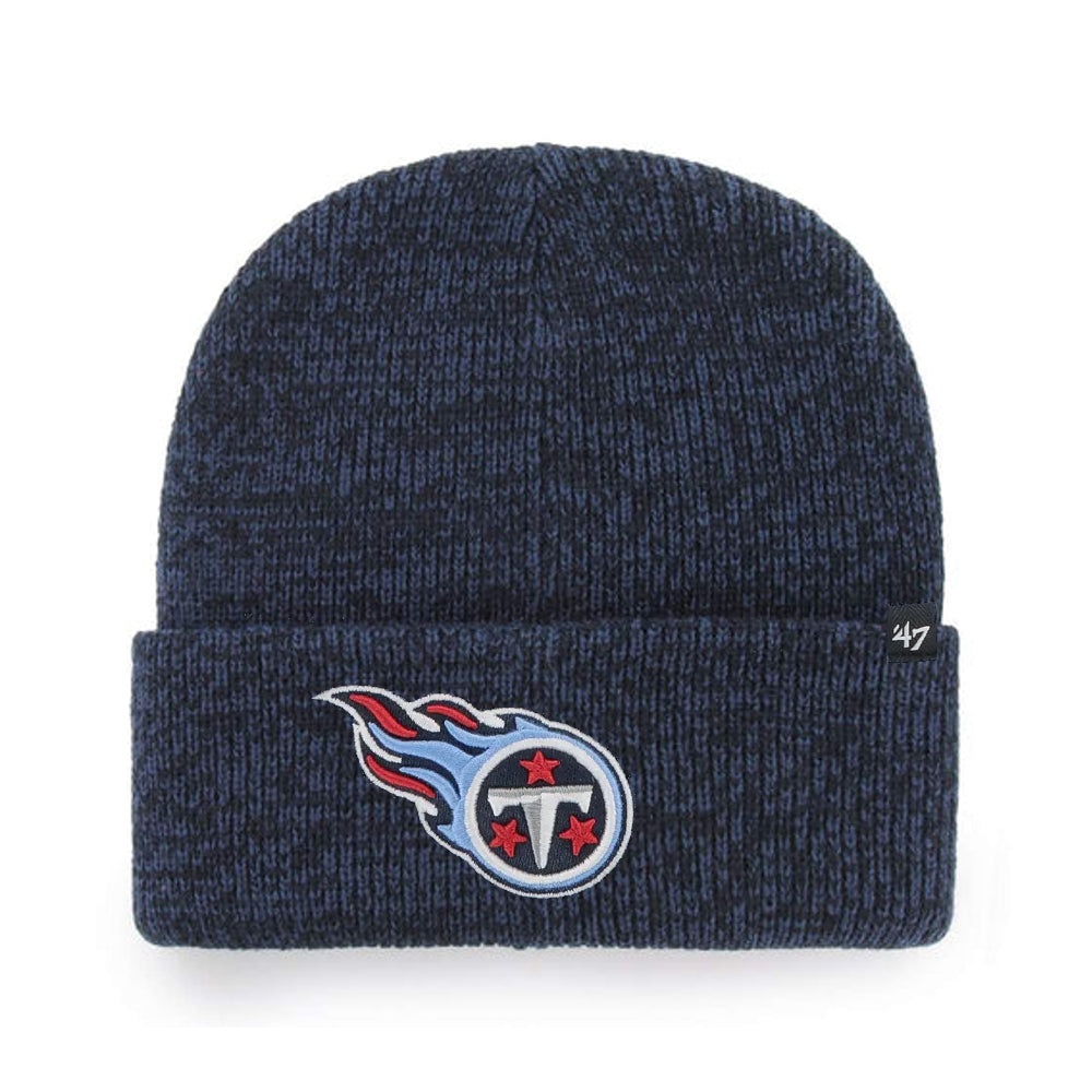 Tennessee Titans - Navy Brain Freeze Cuffed Knit Beanie, 47 Brand - Mann