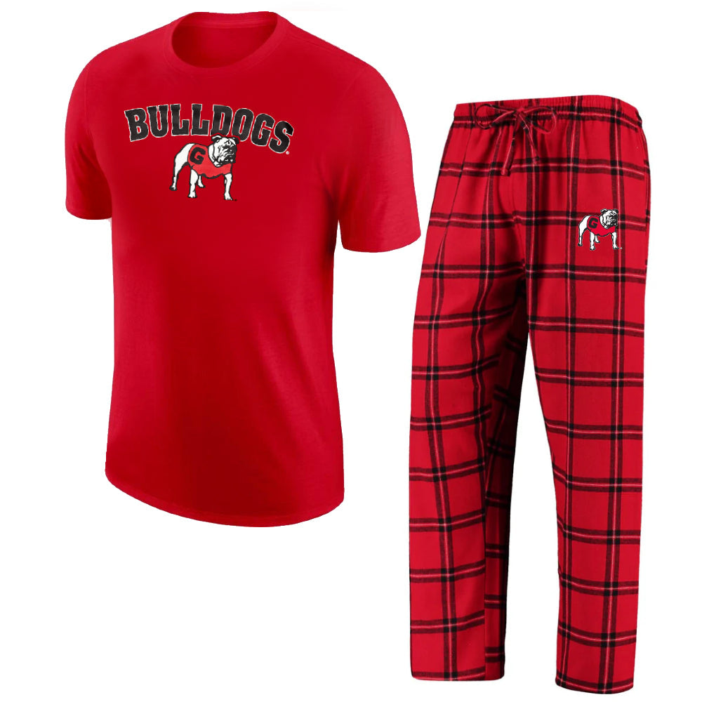 Georgia Bulldogs - Badge Top & Pant Pajama Set - Mann