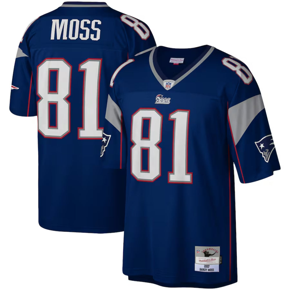 Size S New England Patriots - Randy Moss 2007 Navy Legacy Jersey