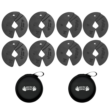 Micro Gainz Double Pack of 1LB & 1.25LB Dumbbell Fractional Weight Plates