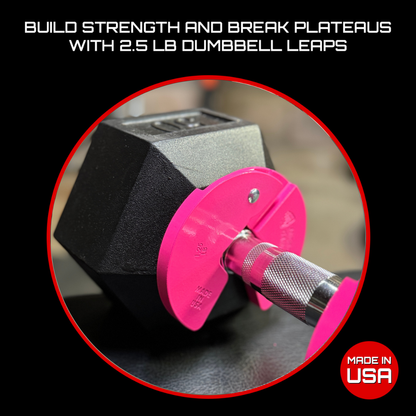 Micro Gainz Pink 1.25LB Dumbbell Fractional Weight Plates