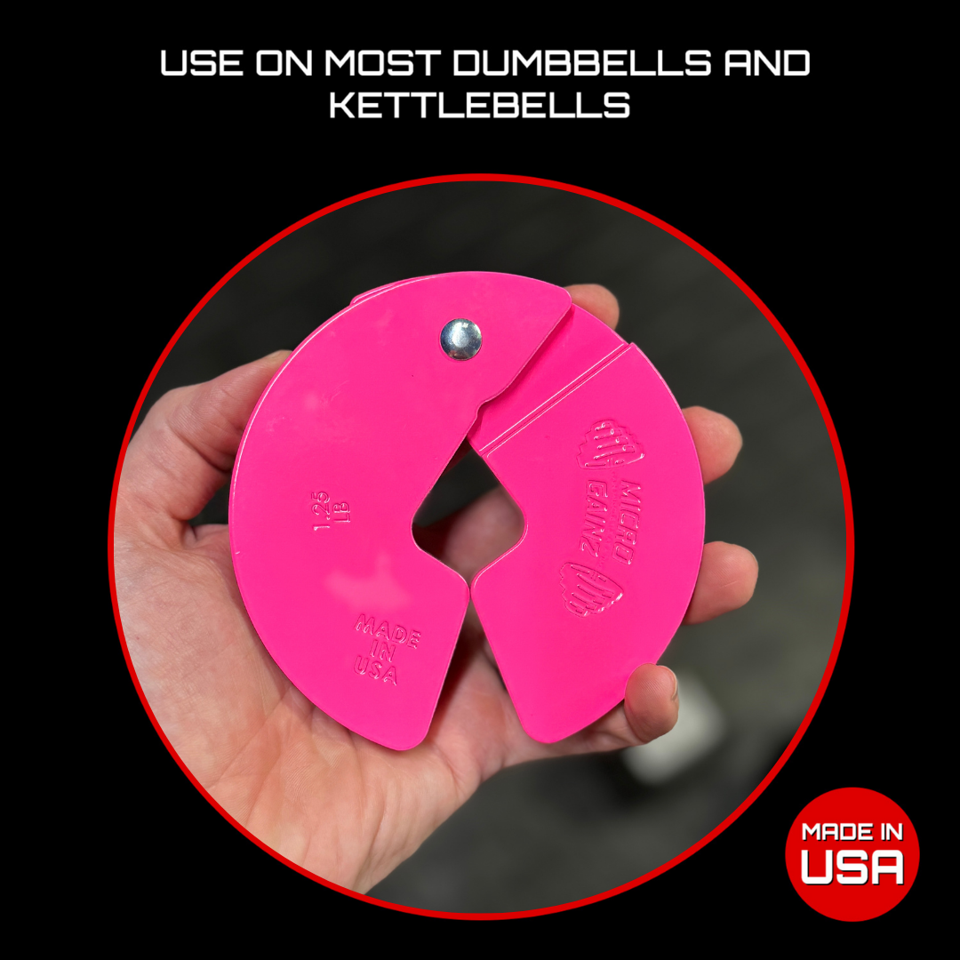 Micro Gainz Pink 1.25LB Dumbbell Fractional Weight Plates