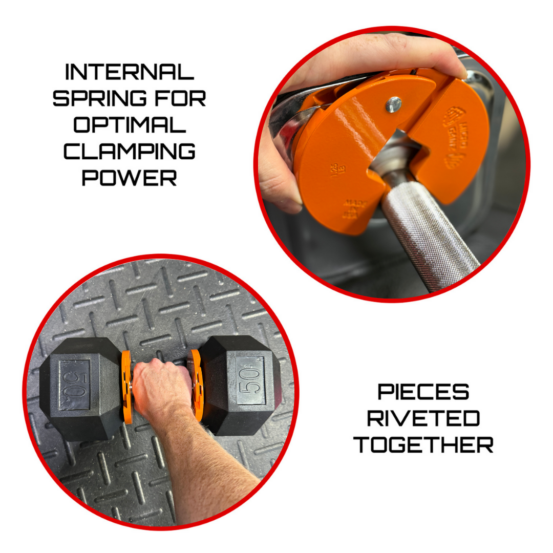 Micro Gainz Orange 1.25LB Dumbbell Fractional Weight Plates