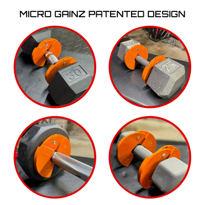 Micro Gainz Orange 1.25LB Dumbbell Fractional Weight Plates