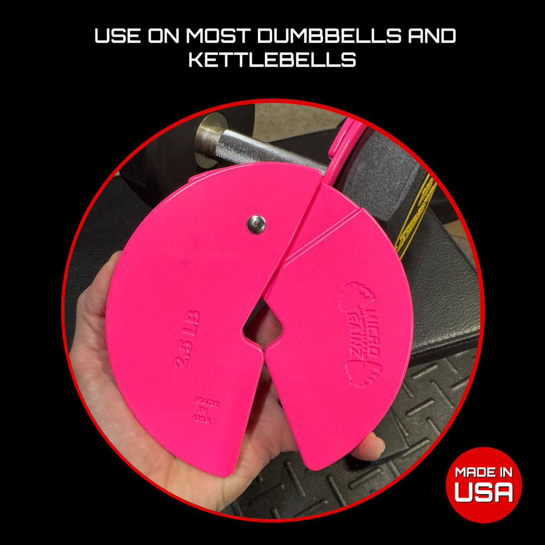 Micro Gainz Pink 2.5LB Dumbbell Fractional Weight Plates