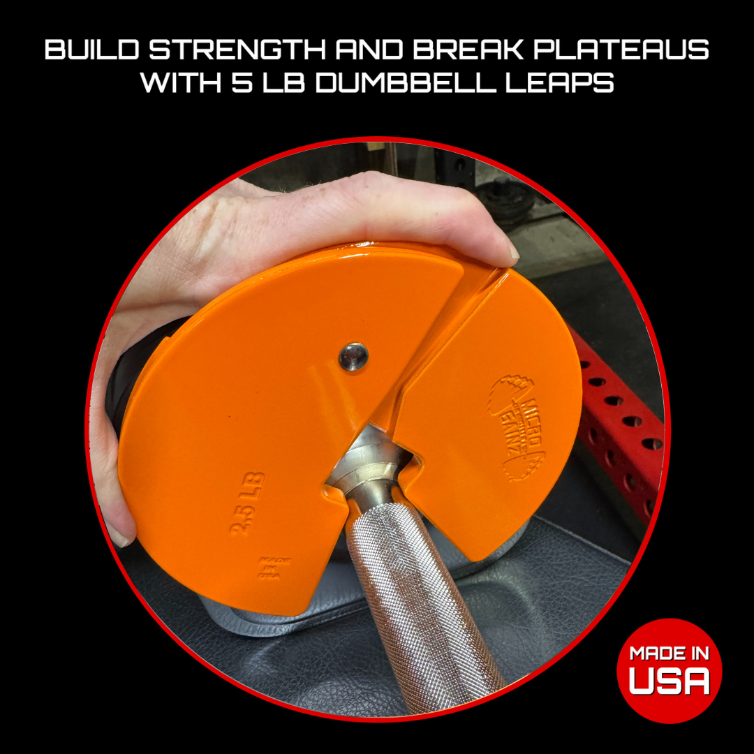 Micro Gainz Orange 2.5LB Dumbbell Fractional Weight Plates