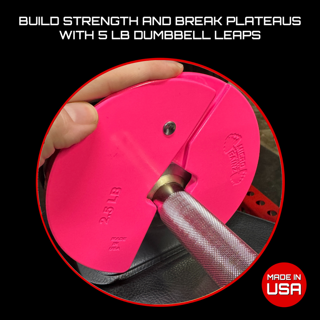 Micro Gainz Pink 2.5LB Dumbbell Fractional Weight Plates