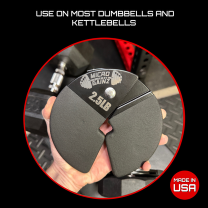 Micro Gainz PVC Dip Coated 2.5LB Dumbbell Fractional Weight Plates
