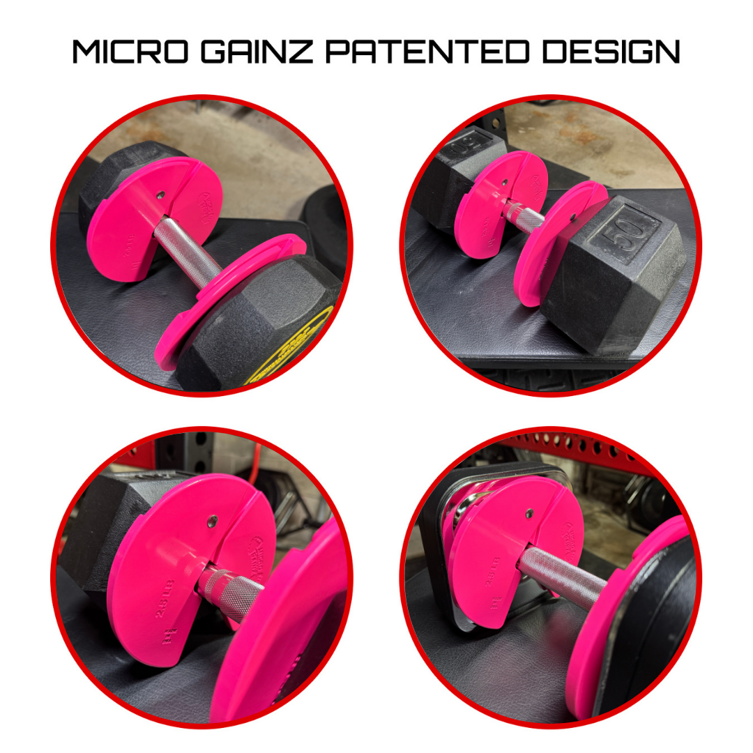 Micro Gainz Pink 2.5LB Dumbbell Fractional Weight Plates