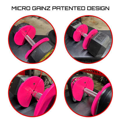 Micro Gainz Pink 2.5LB Dumbbell Fractional Weight Plates