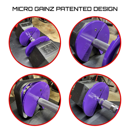 Micro Gainz Purple 2.5LB Dumbbell Fractional Weight Plates