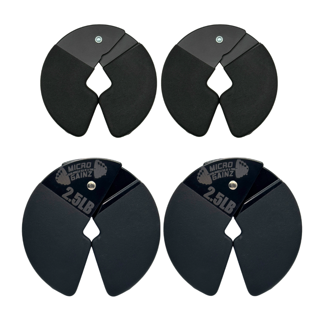 Micro Gainz Double Pack of PVC Dip Coated 1.25LB & 2.5LB Dumbbell Fractional Weight Plates