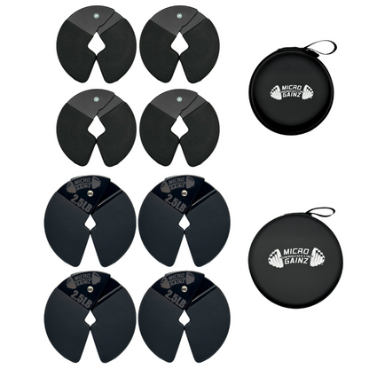 Micro Gainz Double Pack of PVC Dip Coated 1.25LB & 2.5LB Dumbbell Fractional Weight Plates