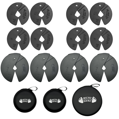 Micro Gainz Triple Pack of 1LB, 1.25LB, & 2.5LB Dumbbell Fractional Weight Plates