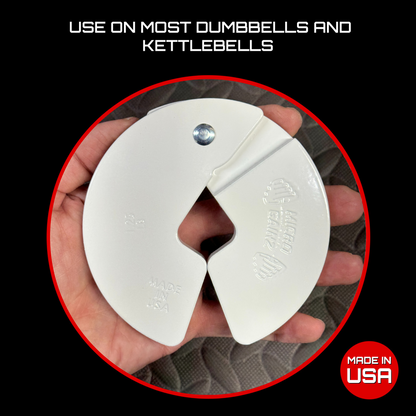 Micro Gainz White 1.25LB Dumbbell Fractional Weight Plates