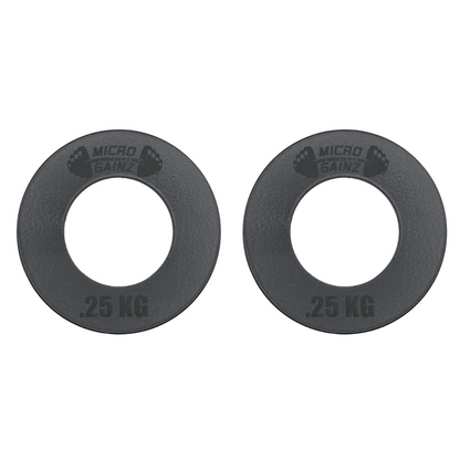 Micro Gainz Olympic Size Kilogram Fractional Steel Weight Plates .25KG Plates: Set of 2