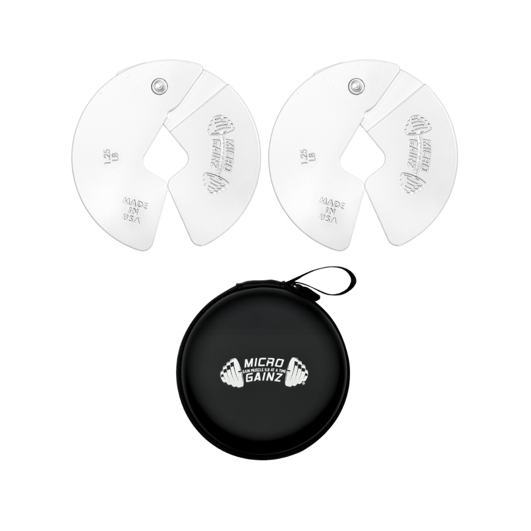 Micro Gainz White 1.25LB Dumbbell Fractional Weight Plates