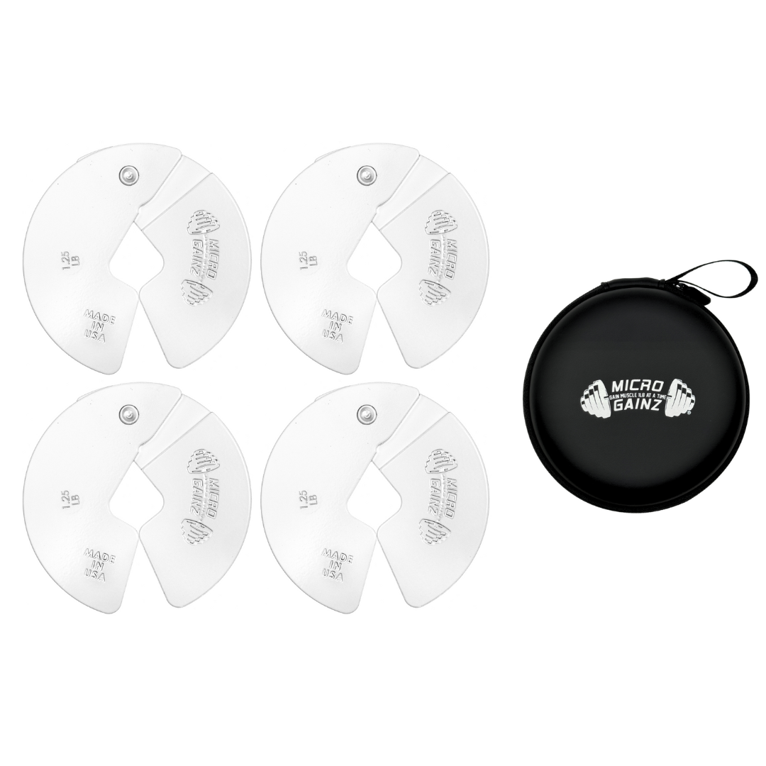 Micro Gainz White 1.25LB Dumbbell Fractional Weight Plates