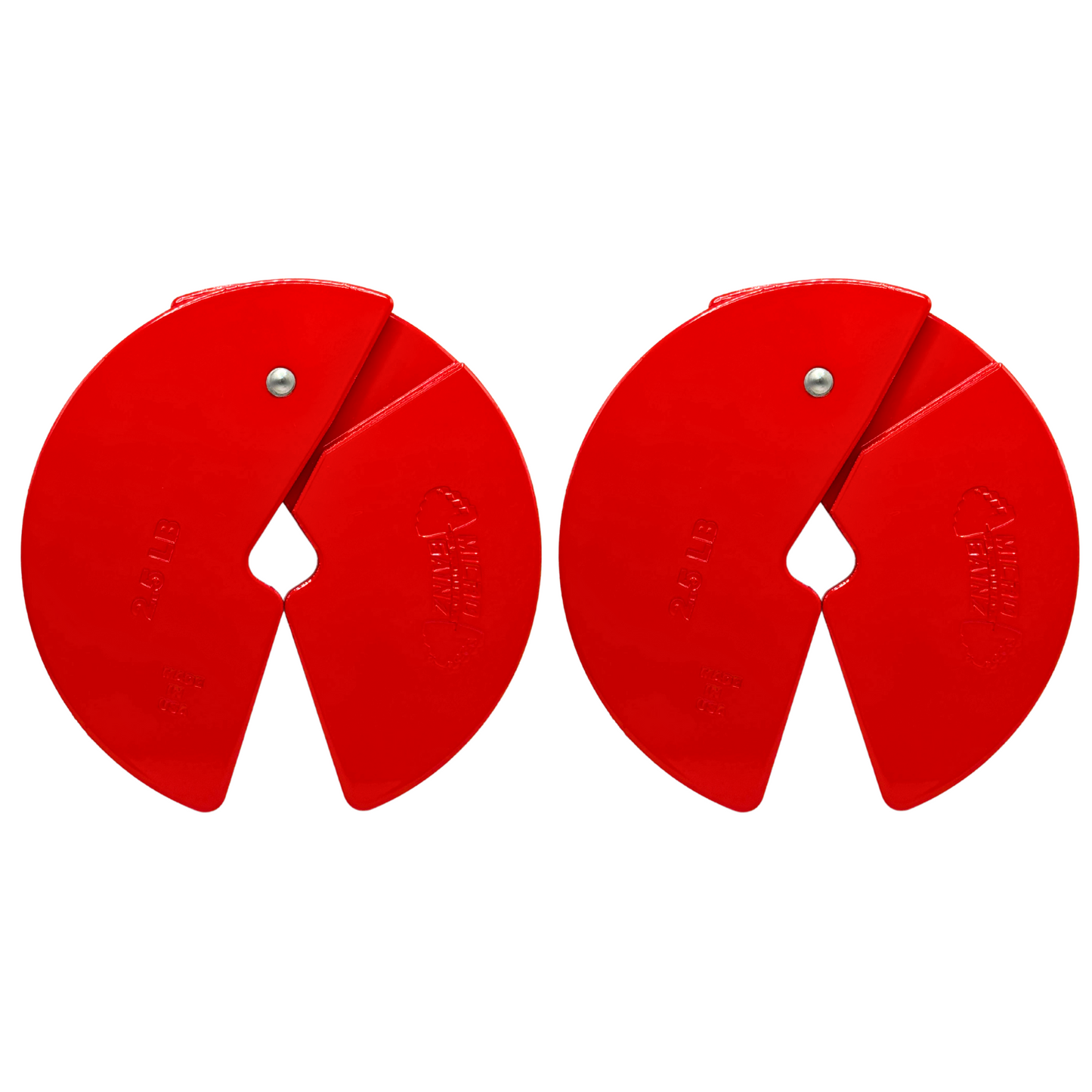 Micro Gainz Red 2.5LB Dumbbell Fractional Weight Plates