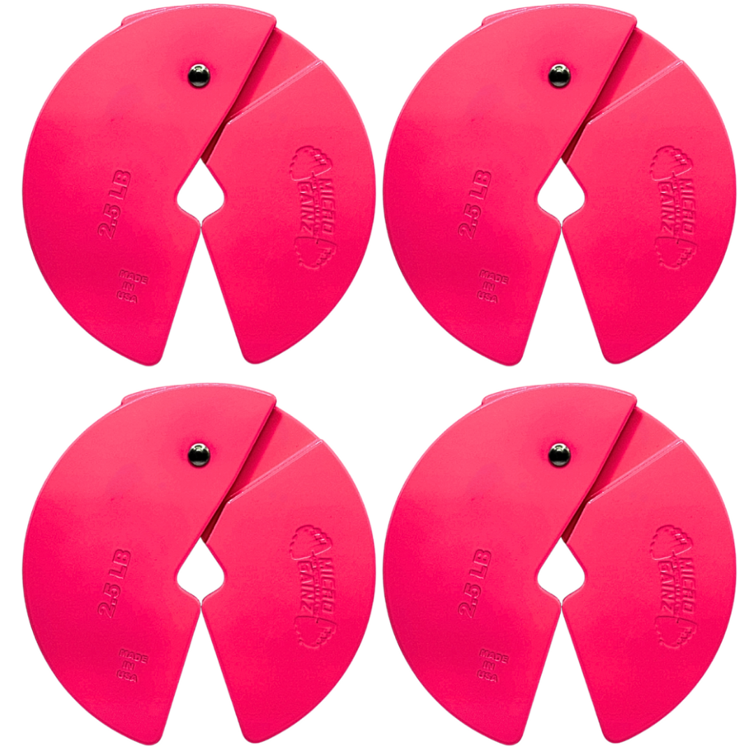 Micro Gainz Pink 2.5LB Dumbbell Fractional Weight Plates