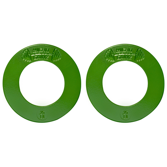 Micro Gainz Olympic Size Fractional Weight Plates Pair of Green .25LB Plates