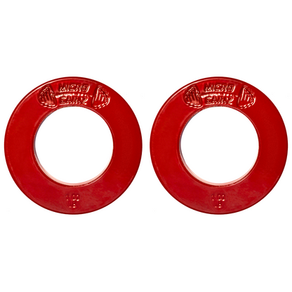 Micro Gainz Olympic Size Fractional Weight Plates Pair of Red 1LB Plates