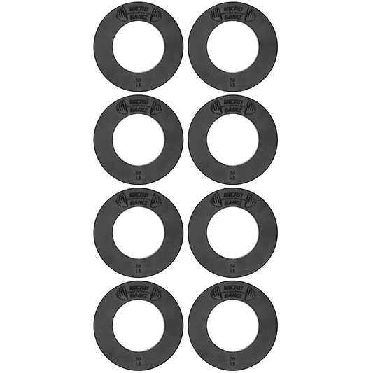 Micro Gainz Olympic Size Fractional Weight Plates Set of 8-.50lb Plates w/ Bag