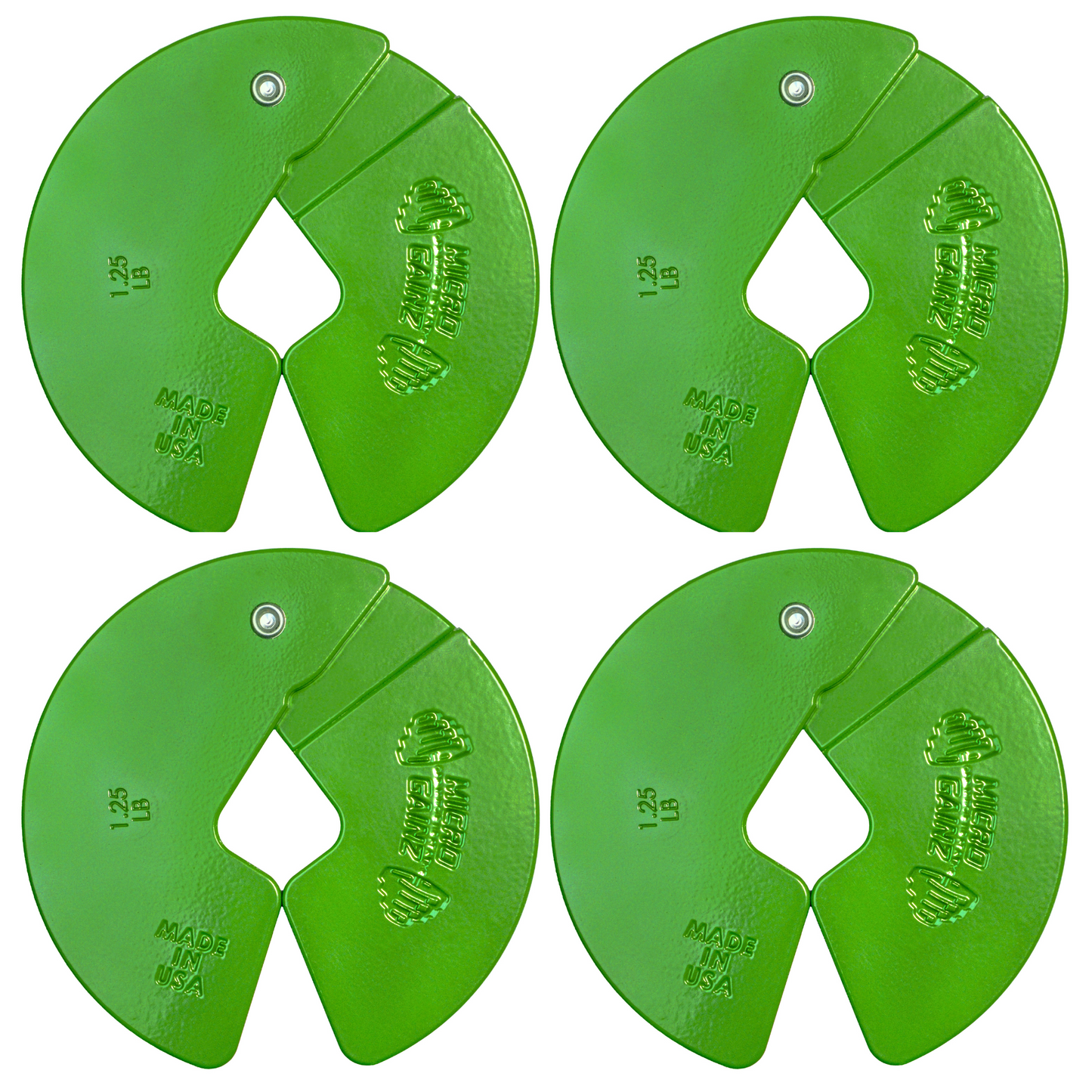 Micro Gainz Green 1.25LB Dumbbell Fractional Weight Plates