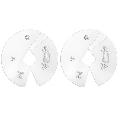 Micro Gainz White 1.25LB Dumbbell Fractional Weight Plates